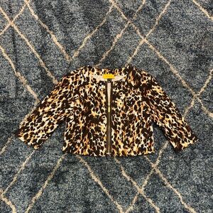 St. John women Leopard Print Jacket size 6
